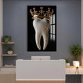 Artronauts Glass Print Crowned Royal Tooth - Tempered Glass Wall Art