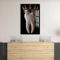Artronauts Glass Print Crowned Royal Tooth - Tempered Glass Wall Art