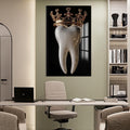 Artronauts Glass Print Crowned Royal Tooth - Tempered Glass Wall Art