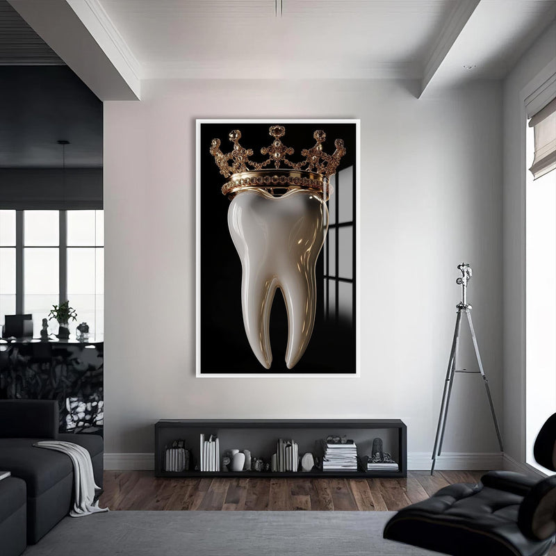 Artronauts Glass Print S | 72x46 cm | 28.3"x18.1" / White Crowned Royal Tooth - Tempered Glass Wall Art