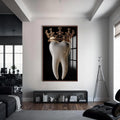 Artronauts Glass Print S | 72x46 cm | 28.3"x18.1" / Walnut Crowned Royal Tooth - Tempered Glass Wall Art