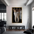 Artronauts Glass Print S | 72x46 cm | 28.3"x18.1" / Gold Crowned Royal Tooth - Tempered Glass Wall Art