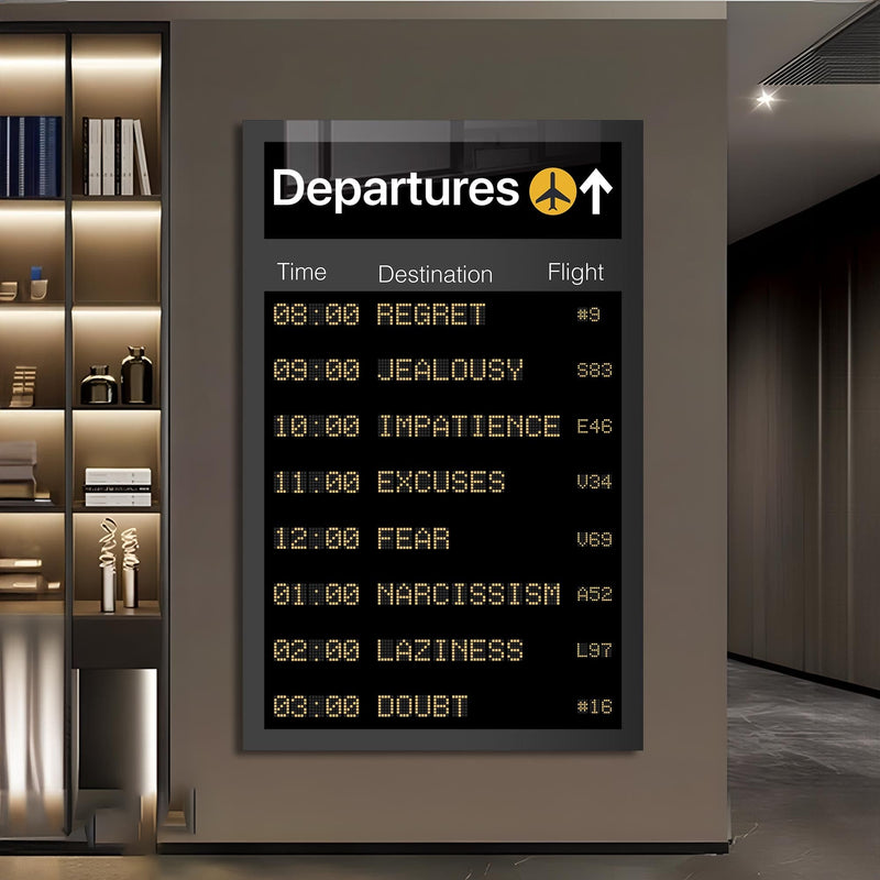 Artronauts Glass Print Departures - Tempered Glass Wall Art