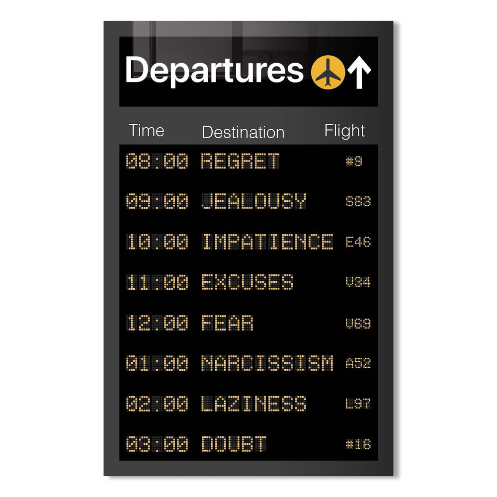 Artronauts Glass Print Departures - Tempered Glass Wall Art