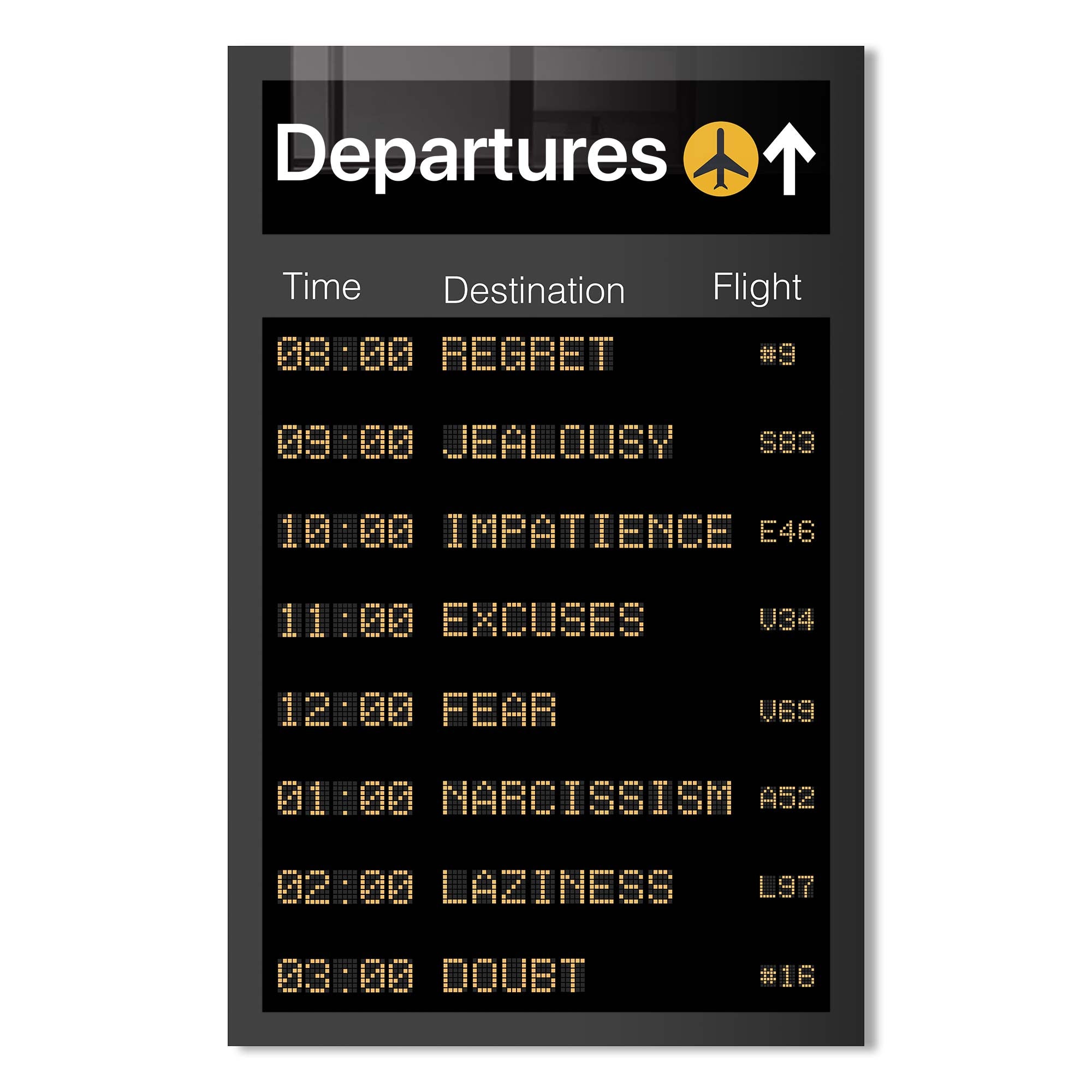 Departures - Tempered Glass Wall Art