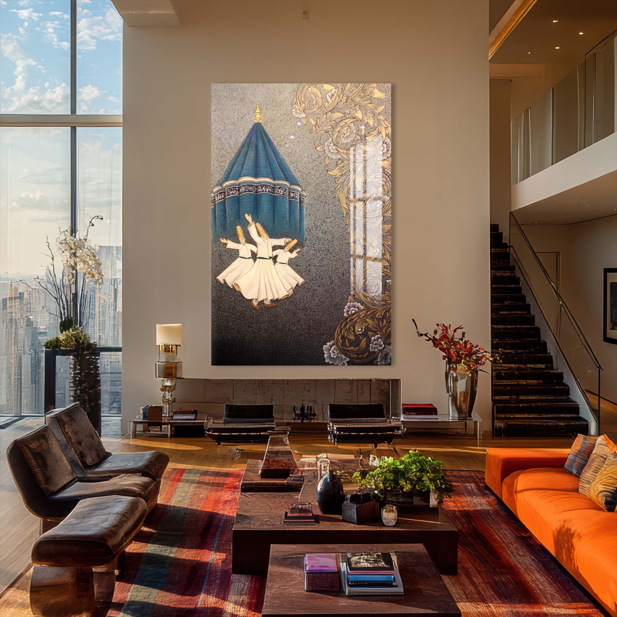 Artronauts Glass Print Whirling Dervish- Islamic Tempered Glass Wall Art