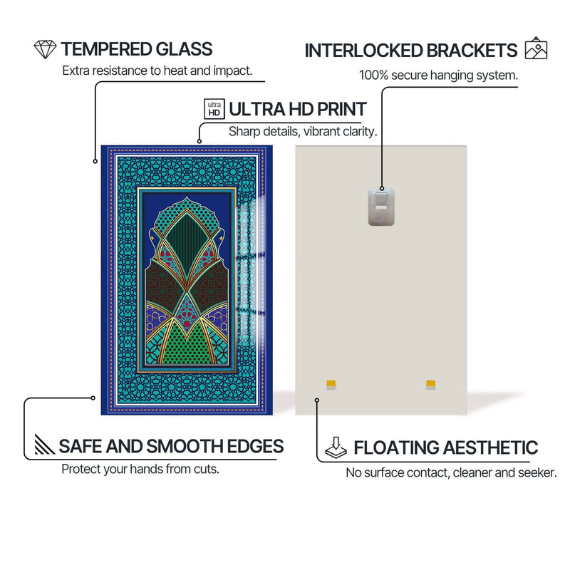 Artronauts Glass Print Islamic Arch- Islamic Tempered Glass Wall Art