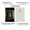 Artronauts Glass Print Gold Islamic Calligraph- Islamic Tempered Glass Wall Art