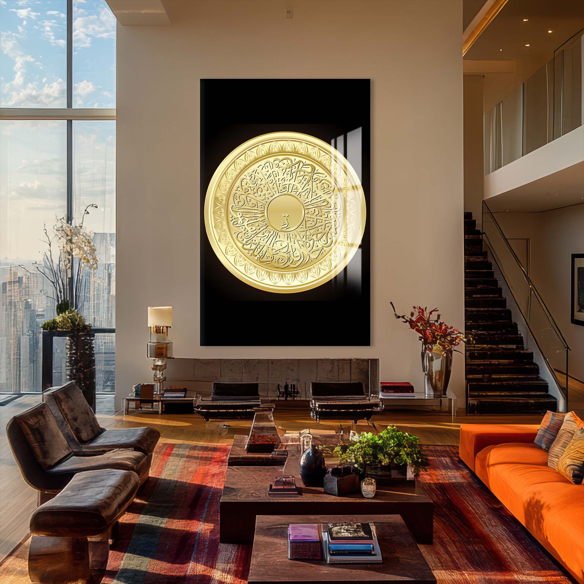 Artronauts Glass Print Sacred Medallion- Islamic Tempered Glass Wall Art