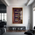Artronauts Glass Print S | 72x46 cm | 28.3"x18.1" / Gold Faith Verses- Islamic Tempered Glass Wall Art