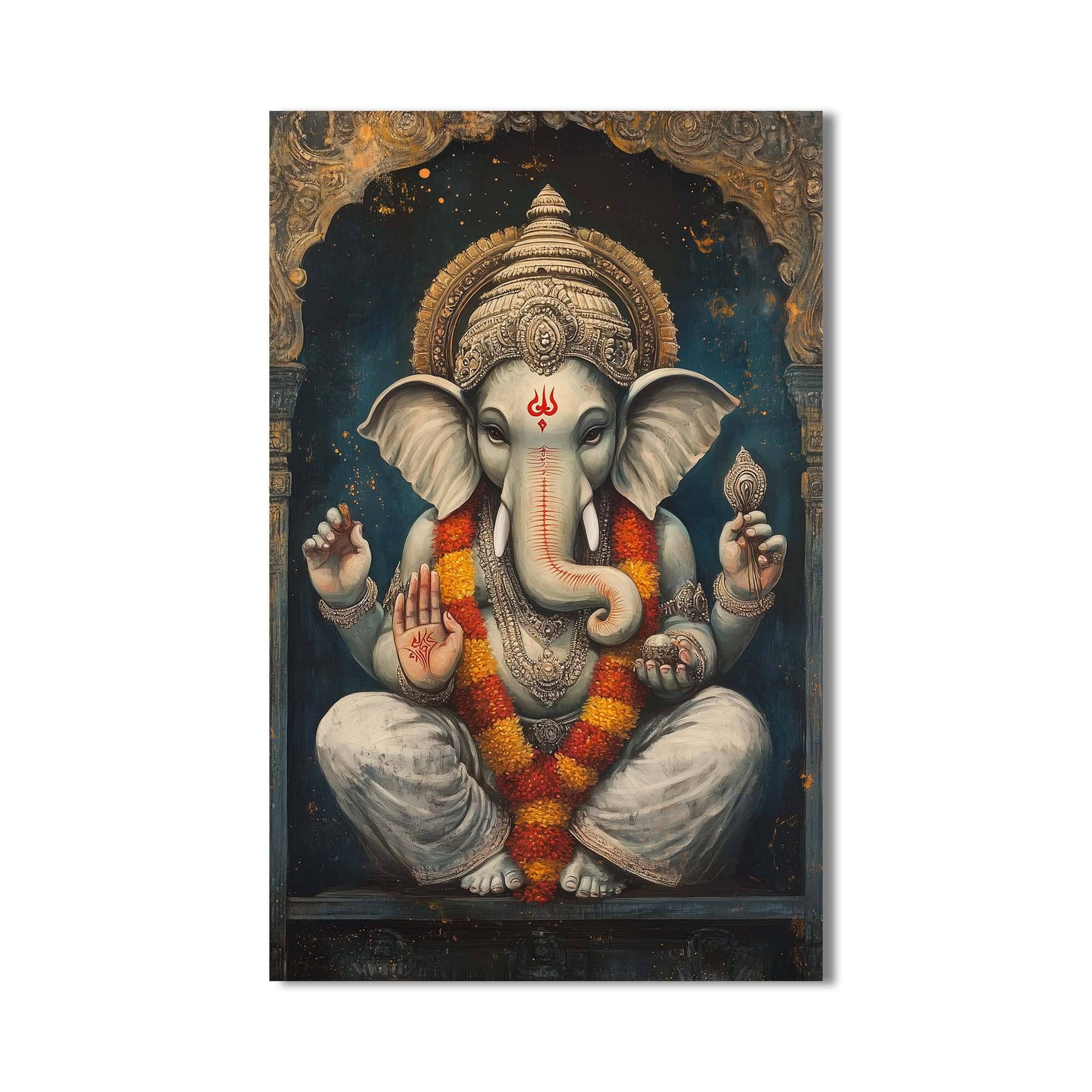 Artronauts Glass Print Sacred Ganesha- Hinduism Tempered Glass Wall Art