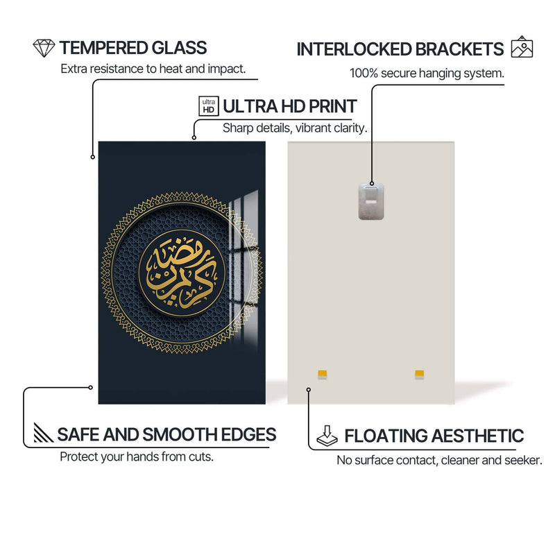 Artronauts Glass Print Divine Light- Islamic Tempered Glass Wall Art