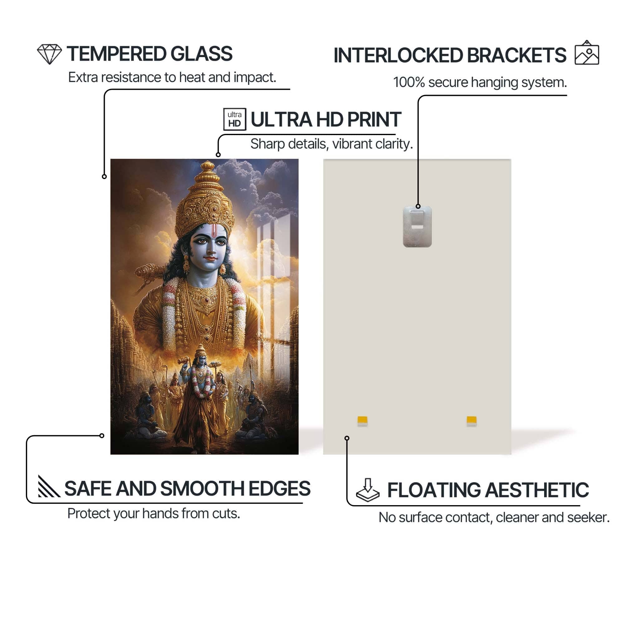 Artronauts Glass Print Avatar’s Path- Hinduism Tempered Glass Wall Art