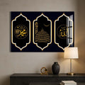 Artronauts Glass Print Sacred Trio- Islamic Tempered Glass Wall Art