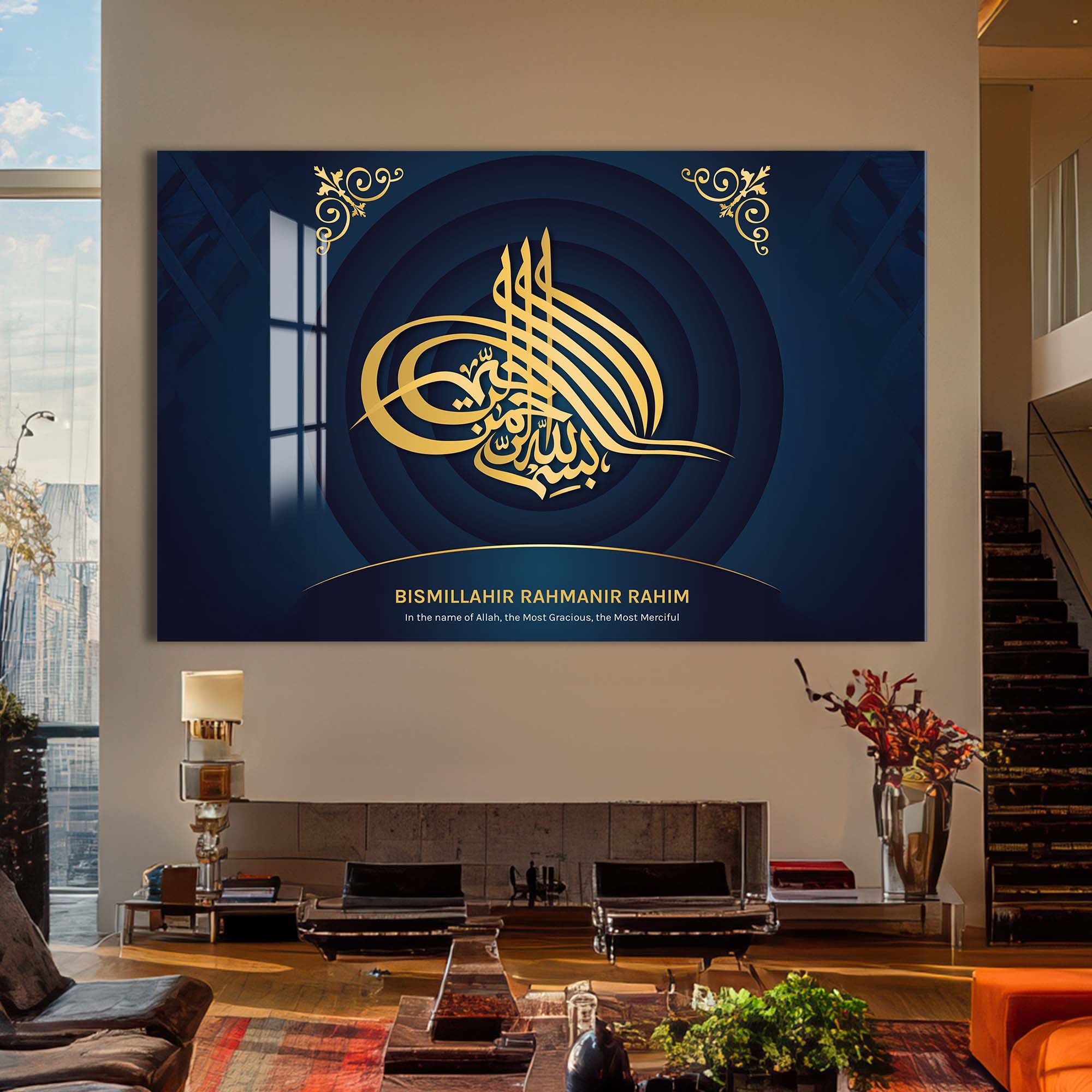 Divine Pair- Islamic Tempered Glass Wall Art