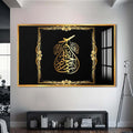Artronauts Glass Print S | 72x46 cm | 28.3"x18.1" / Gold Prophetic Circles- Islamic Tempered Glass Wall Art