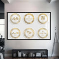 Artronauts Glass Print S | 72x46 cm | 28.3"x18.1" / Black Heavenly Script- Islamic Tempered Glass Wall Art