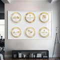 Artronauts Glass Print S | 72x46 cm | 28.3"x18.1" / White Heavenly Script- Islamic Tempered Glass Wall Art