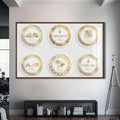Artronauts Glass Print S | 72x46 cm | 28.3"x18.1" / Walnut Heavenly Script- Islamic Tempered Glass Wall Art
