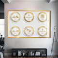 Artronauts Glass Print S | 72x46 cm | 28.3"x18.1" / Gold Heavenly Script- Islamic Tempered Glass Wall Art