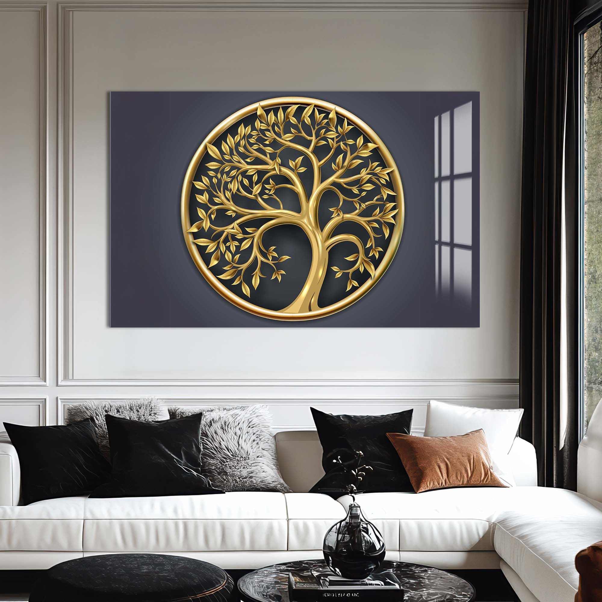 Sacred Roots-  Tempered Glass Wall Art