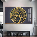 Artronauts Glass Print S | 72x46 cm | 28.3"x18.1" / Gold Sacred Roots-  Tempered Glass Wall Art