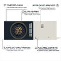 Artronauts Glass Print Allah & Rasul- Islamic Tempered Glass Wall Art