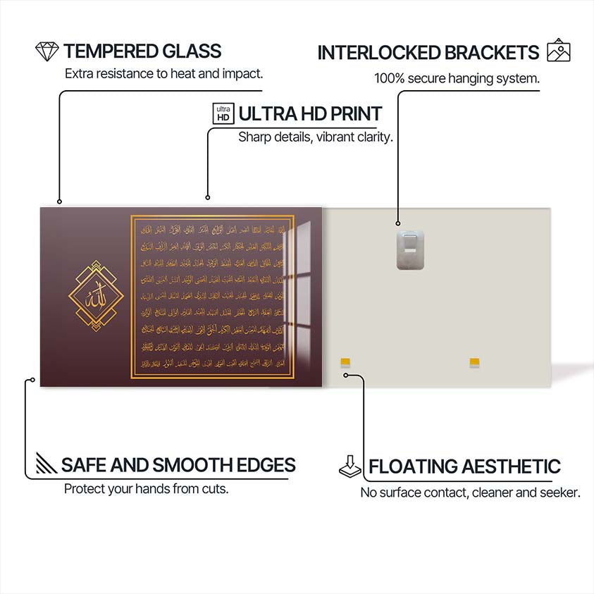 Sacred Resolve- Islamic Tempered Glass Wall Art