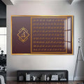 Artronauts Glass Print S | 72x46 cm | 28.3"x18.1" / Gold Sacred Resolve- Islamic Tempered Glass Wall Art