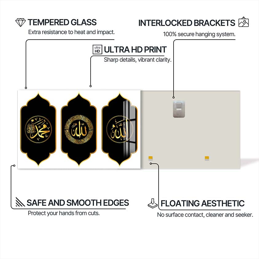 Eternal Remembrance- Islamic Tempered Glass Wall Art