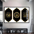 Artronauts Glass Print S | 72x46 cm | 28.3"x18.1" / Black Eternal Remembrance- Islamic Tempered Glass Wall Art
