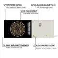 Artronauts Glass Print Sacred Balance- Islamic Tempered Glass Wall Art