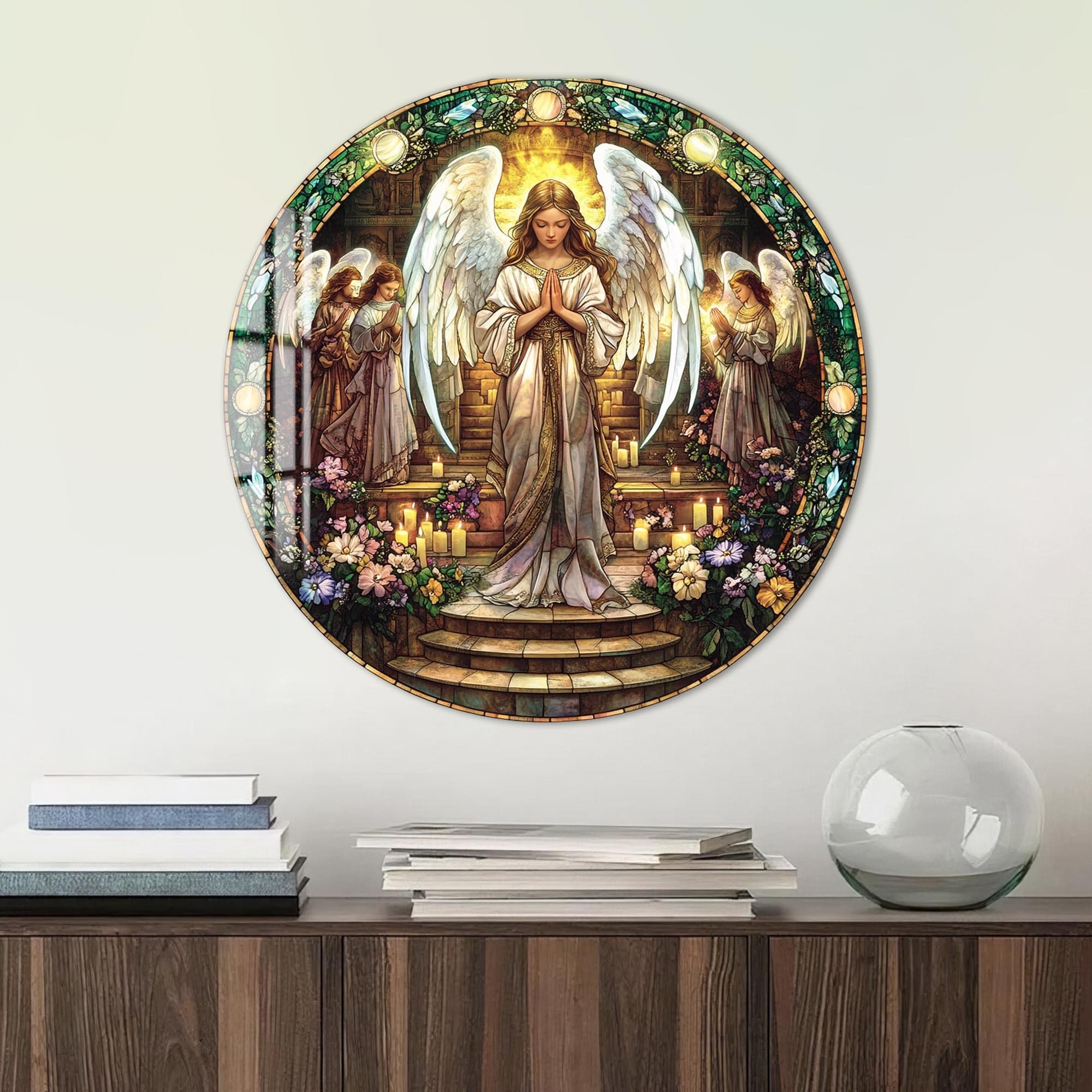 Artronauts Glass Print Heavenly Verse-  Rounded Tempered Glass Wall Art