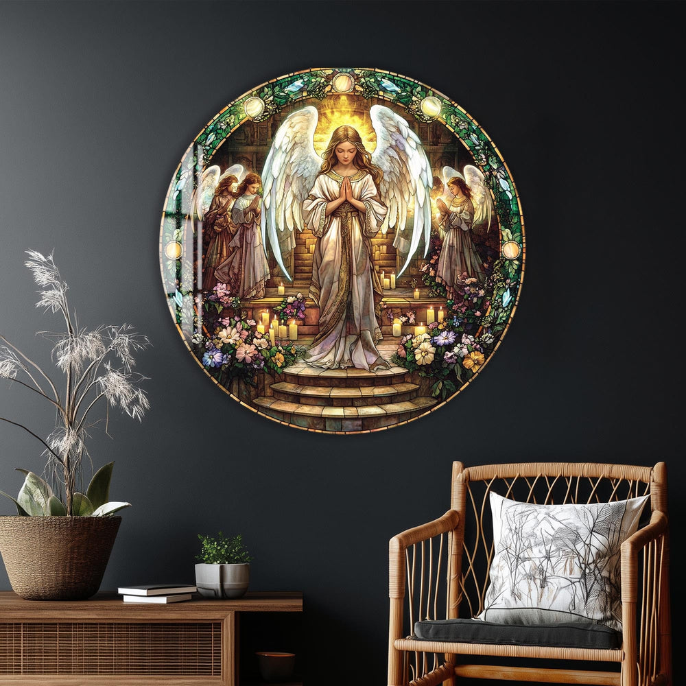 Artronauts Glass Print Heavenly Verse-  Rounded Tempered Glass Wall Art