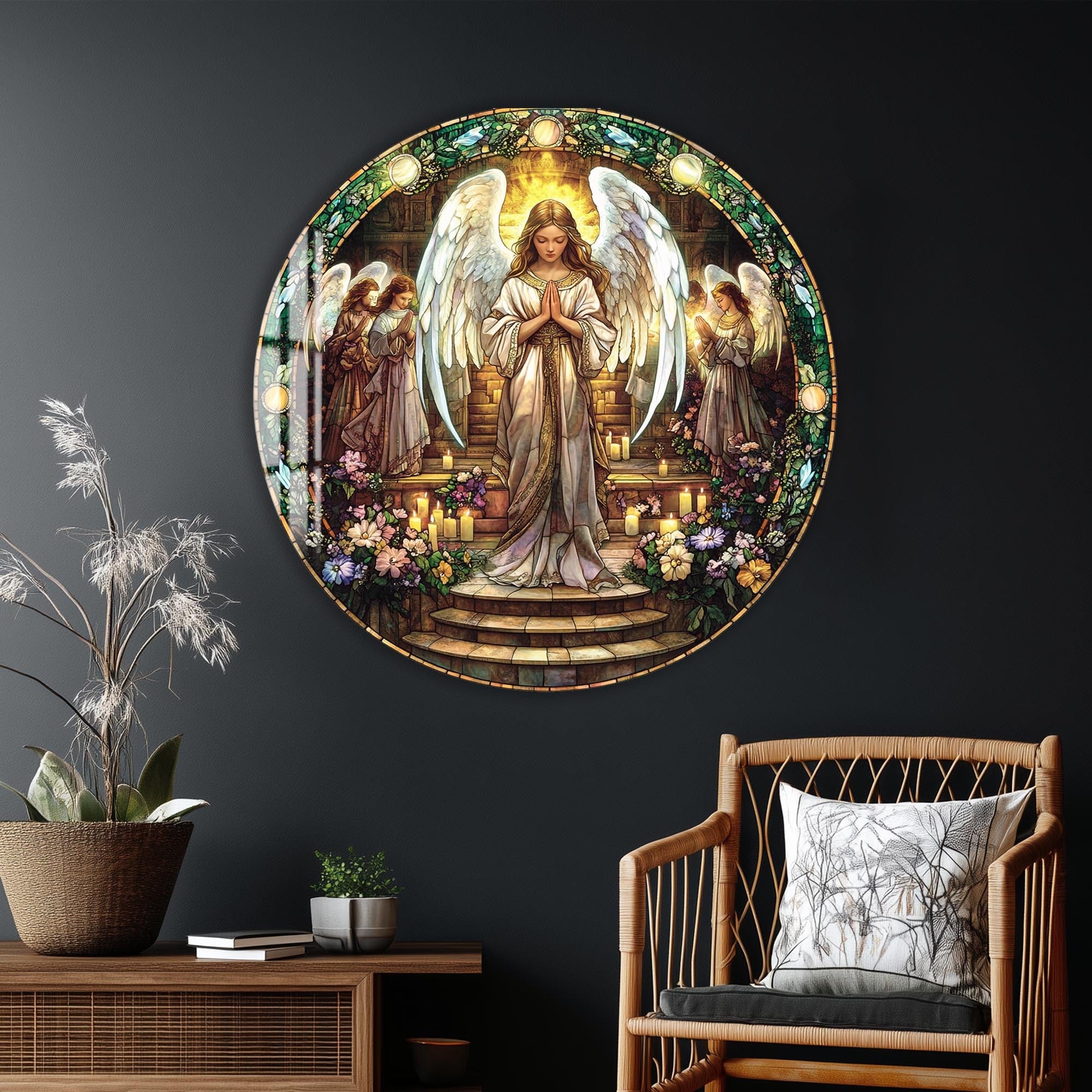 Artronauts Glass Print Heavenly Verse-  Rounded Tempered Glass Wall Art
