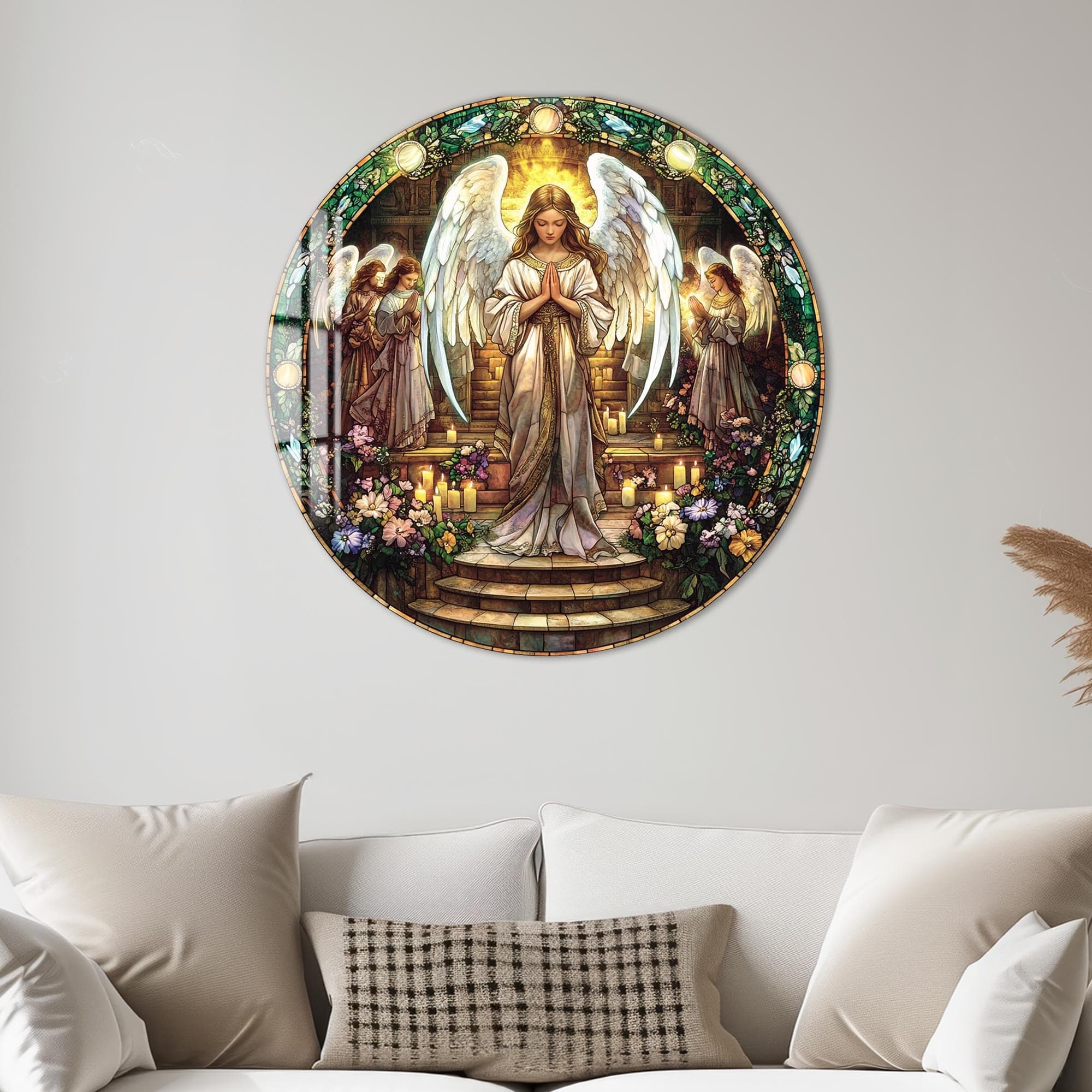 Artronauts Glass Print Heavenly Verse-  Rounded Tempered Glass Wall Art