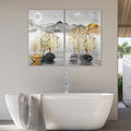 Artronauts Glass Print 140x110 cm | 55.5"x43.5" Golden Tree