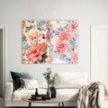 Artronauts Glass Print 140x110 cm | 55.5"x43.5" Happy Flowers