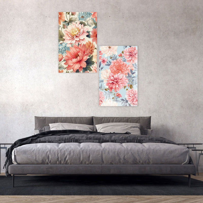 Artronauts Glass Print 140x110 cm | 55.5"x43.5" Happy Flowers