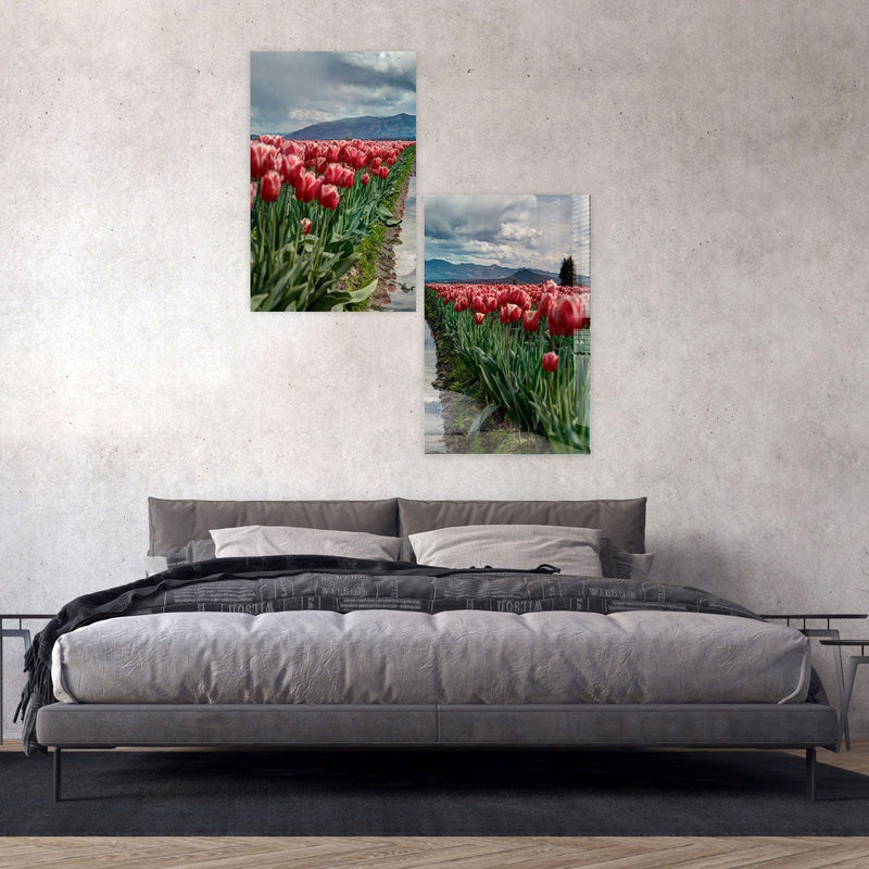 Artronauts Glass Print 140x110 cm | 55.5"x43.5" Rose Garden
