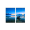Artronauts Glass Print 140x110 cm | 55.5"x43.5" Riverside Duo