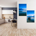 Artronauts Glass Print 140x110 cm | 55.5"x43.5" Riverside Duo