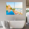 Artronauts Glass Print 140x110 cm | 55.5"x43.5" Peaceful Beach