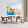 Artronauts Glass Print 140x110 cm | 55.5"x43.5" Peaceful Beach