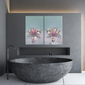 Artronauts Glass Print 140x110 cm | 55.5"x43.5" Floral Ladies