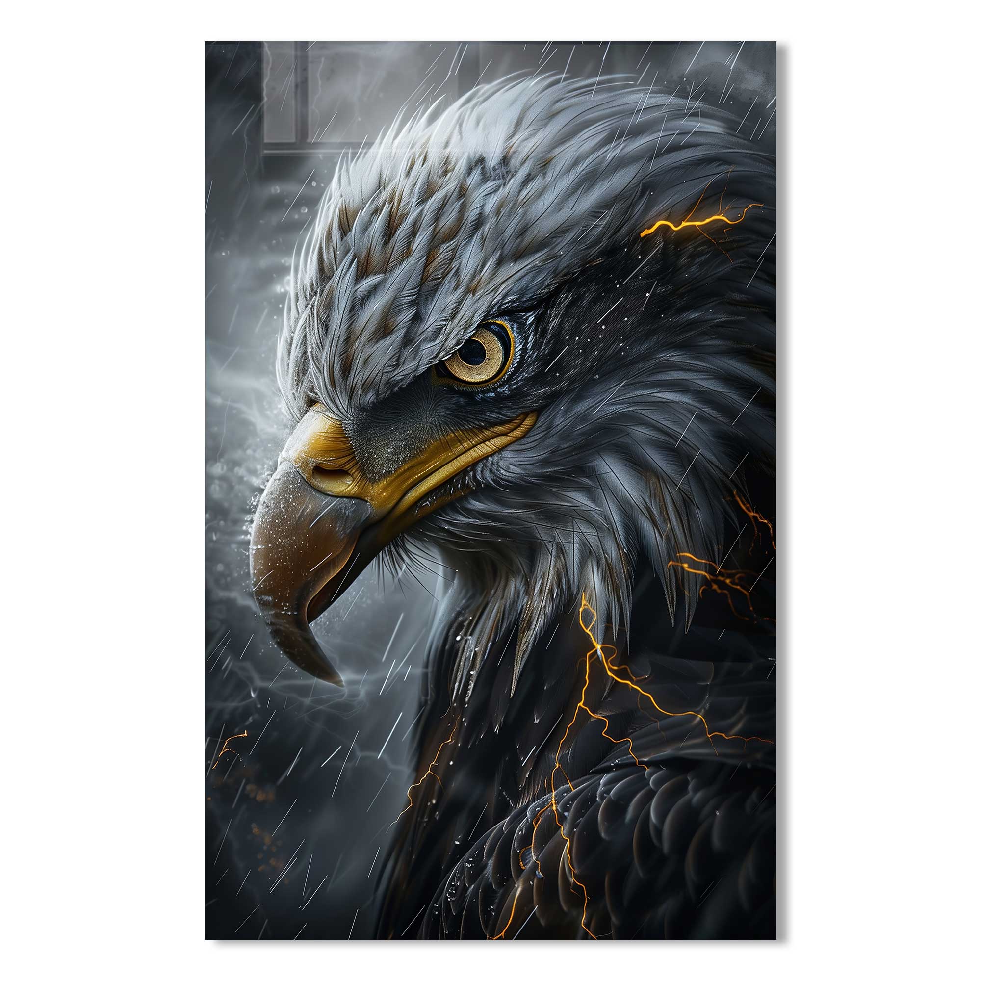 Wild Eagle - Tempered Glass Wall Art