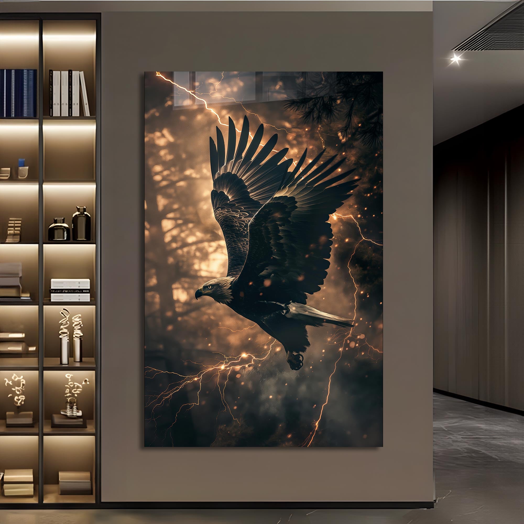 Hunter Eagle - Tempered Glass Wall Art