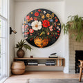 Artronauts Glass Print Flowers - Rounded Glass Wall Art