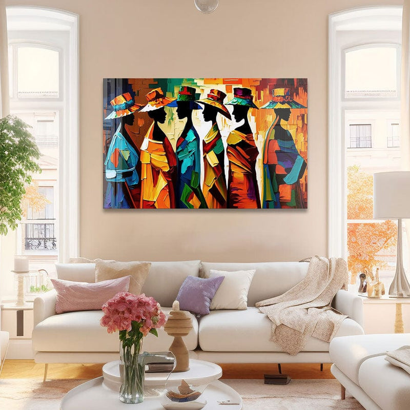 Artronauts Glass Print Colourful Ladies