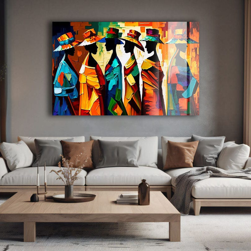 Artronauts Glass Print Colourful Ladies